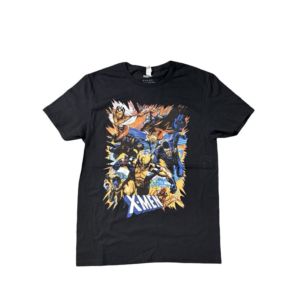 Marvel X-Men Graphic T-Shirt Men’s Medium Black Wolverine Cyclops Superhero Tee